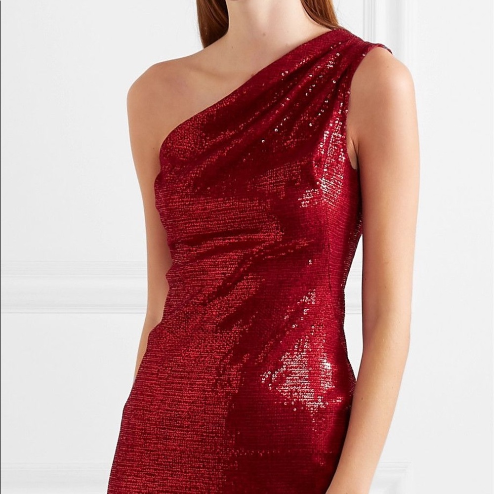Haney red sequin dress